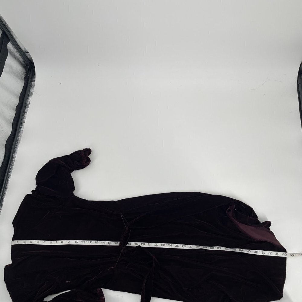 NWOT Lauren Ralph Lauren Purple Velvet Long Sleeve Belted Dress Womens Size 2 - Picture 10 of 10